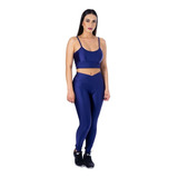 Conjunto Feminino Academia 3d Top Alça E Calça Legging Cós V