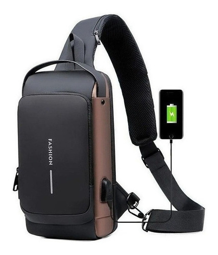 Bolsa De Ombro Anti-roubo 2n Usb Charging Sport Sling