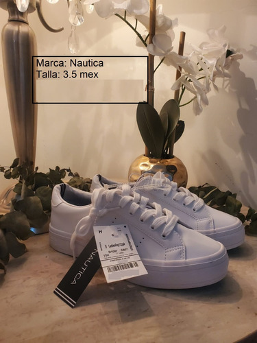 Tenis Nautica Talla 3.5 Mex Blancos Original