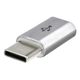 Adaptador Usb Tipo C 3.1 Macho A Micro Usb Hembra A Usbc Color Blanco