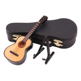 ' Modelo De Guitarra En Miniatura Con Soporte Y Estuche 1/12