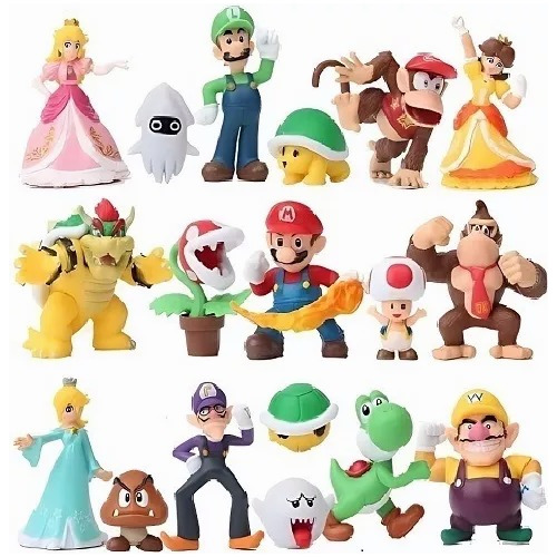 Set De Figuras Super Mario Bros 18pk 