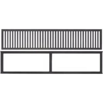 Ralo Grelha Linear Com Caxilho 15x100 Cm Ferro Fundido