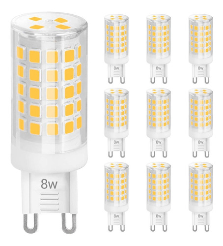 Combo Bipin G9 Led 8w Luz Día Fría 220v Alta Potencia X10