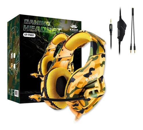 Fone De Ouvido Headset Para Pc Gamer Camuflado