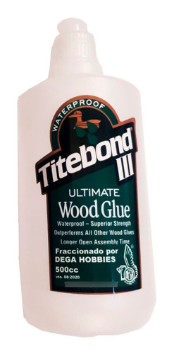 Titebond Iii 3 Original Wood Glue 500cc Reenvasado Luthiers