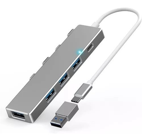 Adaptador Hub Usb C 3 Para Macbook Laptop  Premium 4 En 1