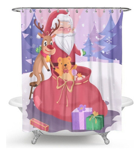 Cortinas De Ducha Impermeables Para Baño De Navidad [u] [u]