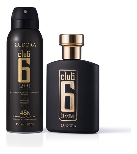 Eudora Club 6 Cassino Deo Colônia 95ml + Desodorante 150ml