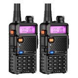 Par Rádio Comunicador Walkie Talkie Uhf Vhf Uv-5r 8w