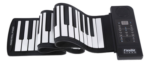 Piano Portátil Plegable Con Teclas Flexibles 61 Teclas