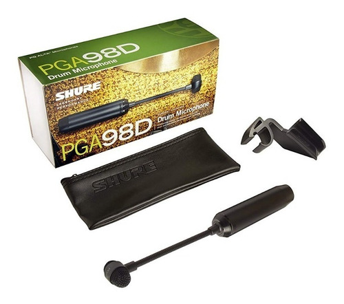 Microfone Condensador Shure Pga 98d-lc P/ Microfone De Bateria Para Tom