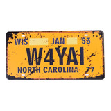 Placas Metalica Decorativa Carros Americanos North Carolina