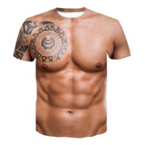 3d Gráfico Digital Impreso Cuerpo Patrón Muscular Camiseta