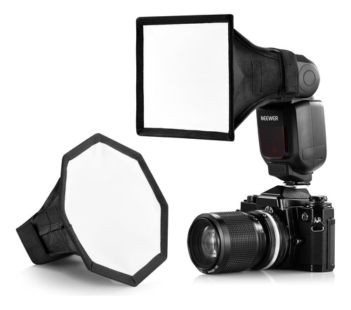 Neewer Paquete De 2 Difusores De Flash Speedlight Softboxes