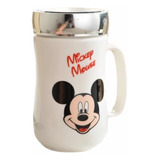 Mug Taza Minnie Y Mickey Mouse Con Tapa Espejo