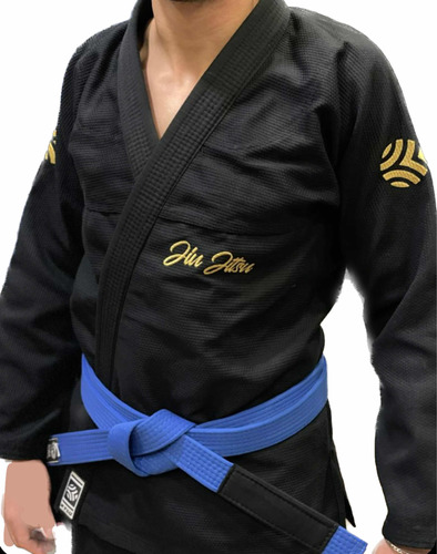 Kimono Trançado Jiu Jitsu Soul Preto/dourado