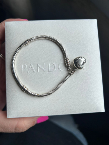  Pulsera Pandora Moments Cierre Corazon De Plata 17cm