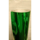 Envelopamento Vinl Cromo Adesivo Verde Cromado 1m X 1m