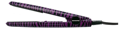 Planchita De Pelo Mini Teknikpro Mini 10 Tatto Exclusive Design Purple Zebra 220v