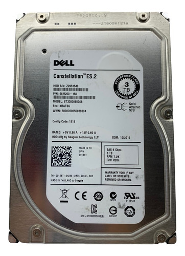 M6 Disco Duro Dell Sas 3tb Np 091k8t Servidor Nas 3.5