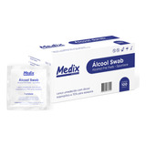 Lenço Umedecido Swabs Álcool Para Assepsia Medix Kit 500un