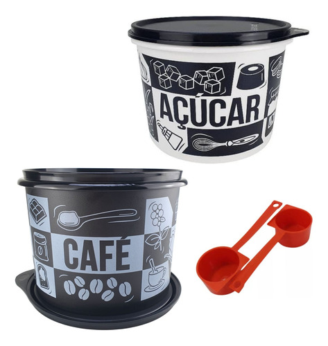 Tupperware Kit Açúcar E Café Com Medidor De Brinde
