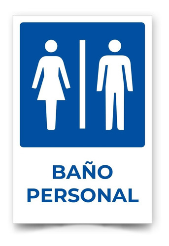 Señalética Baño Personal 30x20cm Trovicel