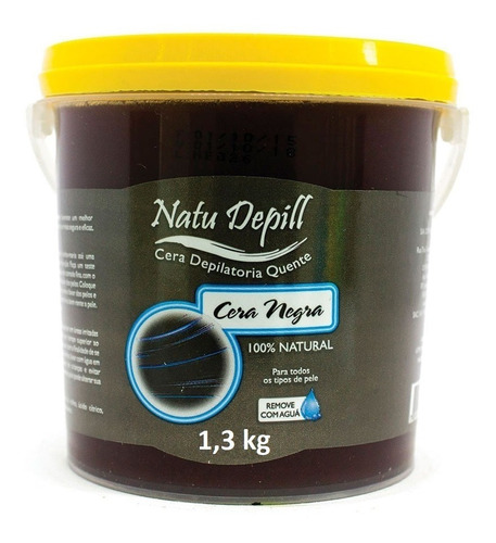 Cera Depilatória Quente Natu Depill Negra 1,3kg