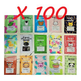 100 Pzs Mascarillas Kawaii Faciales Dibujos De Hoja Mayoreo