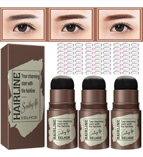 Kit De Estampillas Y Plantillas For Cejas Con Brochas Para .