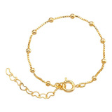 Pulseira Infantil Banhada A Ouro 18k Antialergica