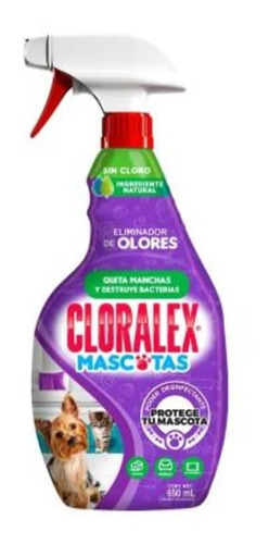 Limpiador Multiusos Cloralex Mascota Elimina Manchasy Olores