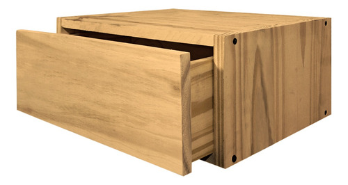 Mesa De Luz Cubo Flotante Estilo Moderna 1 Cajon Colgante