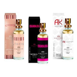 Kit 3 Perfume Feminino Amakha Athena Escandalosa Ak Woman