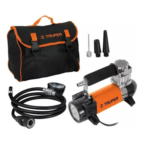 Compresor De Aire Truper 12v Kit Accesorios Portatil 19999