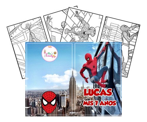 Libros Para Colorear Spider Man X 10 Unidades