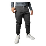 Pantalon Jogging Con Puño Friza Invierno Termico Hombre