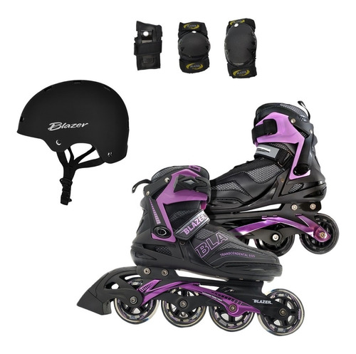 Patines Fitness Premium Ergonómico + Protecciones + Casco