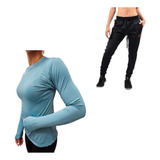 Conjunto! Pantalon Lycra Mujer + Camiseta Termica Mujer Tur