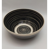 Bowl Ceramico Ensaladera Grande 19 X 8 Blanco Y Negro