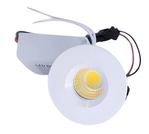 Kit 10 Mini Spot Led 3w Luz Quente Embutir Gesso Sanca 3000k