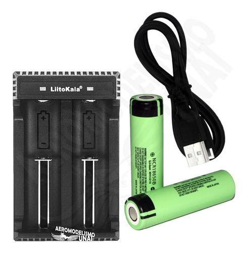 Carregador Liitokala Lii-l2 + 2x Panasonic Ncr18650b 3400mah