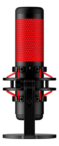 Microfone Hyperx Quadcast Antivibração Condensador Usb Led