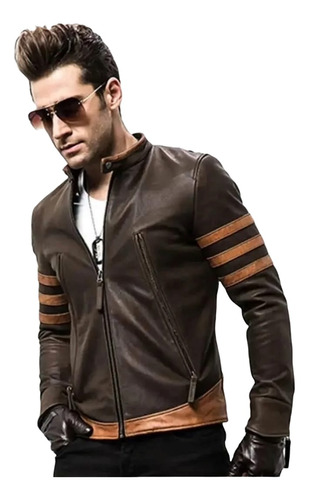 Jaqueta Couro Legitimo Masculina Marrom Wolverine