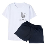 Conjunto Infantil Camiseta Short Páscoa Coelho 100% Algodão