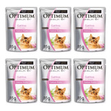 Alimento Optimum Kitten Pouch Pollo X 85g Pack X6 