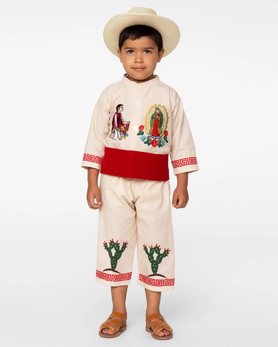 Traje Juan Diego Ó Indito Talla Meses, 1 Y 2 Años
