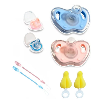 Chupon Para Bebe Silicón Con Estuche Viaje Y Clip Sujetador