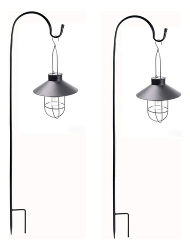 Z Paquete De 2 Faroles Colgantes Solares De Metal Con
